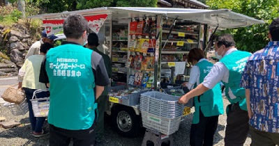 長浜市内合計4地区で、買い物支援（移動販売）をスタート
