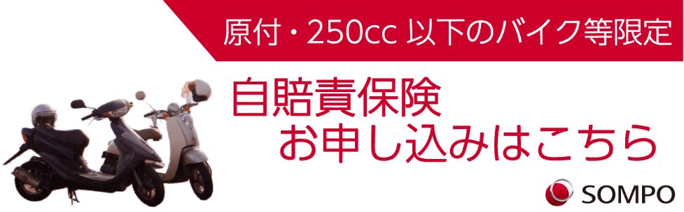 原付・250cc以下のバイク等限定 自賠責保険